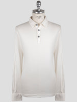 Kiton White Cotton Cashmere Sweater  Polo