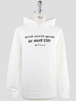 Kiton White Cotton Ea Sweater Hoodie