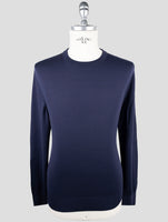 Kiton Blue Wool Sweater Crewneck