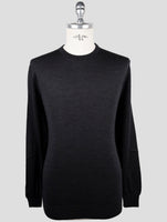 Kiton Gray Wool Sweater Crewneck