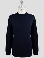 Kiton Blue Wool Sweater Crewneck