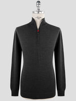 Kiton Dark Gray Wool Sweater Polo