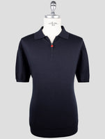 Kiton Blue Cotton Polo