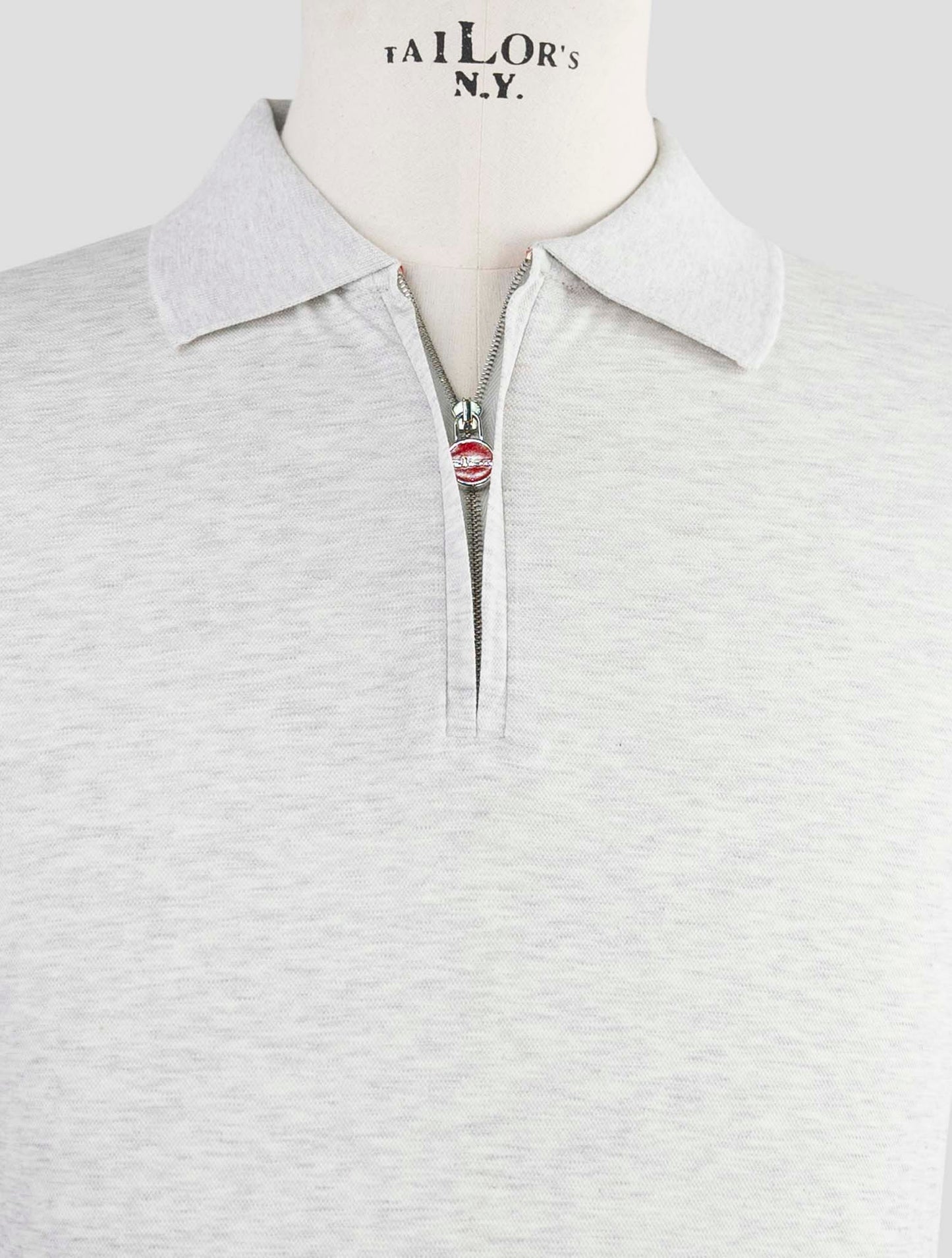Kiton Gray Cotton Polo