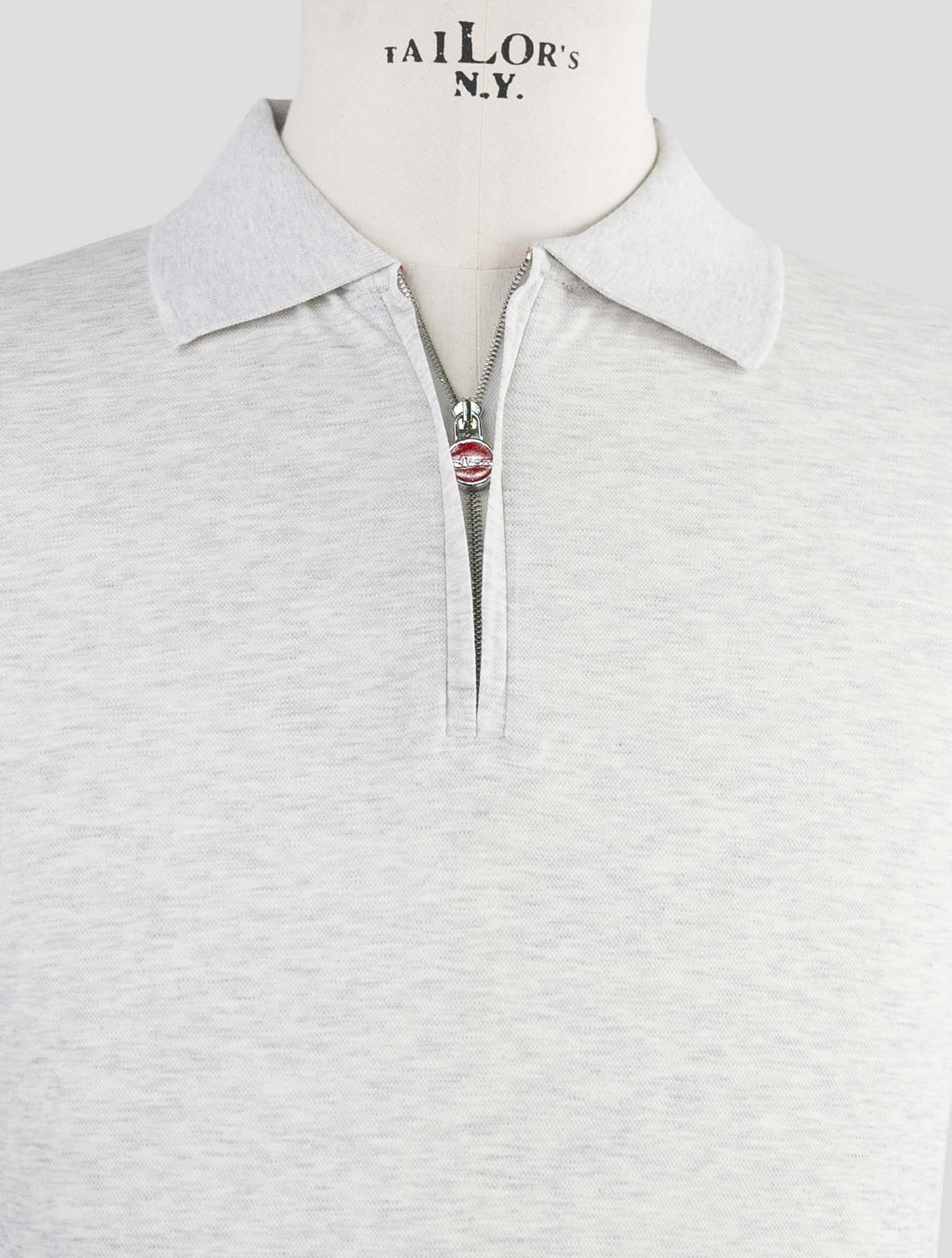 Kiton Gray Cotton Polo