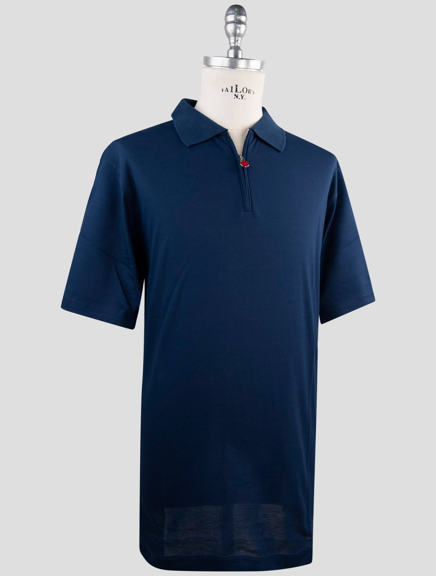 Kiton Blue Cotton Polo