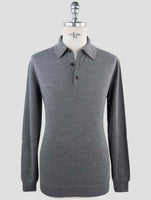Kiton Gray Cashmere Silk Sweater Polo