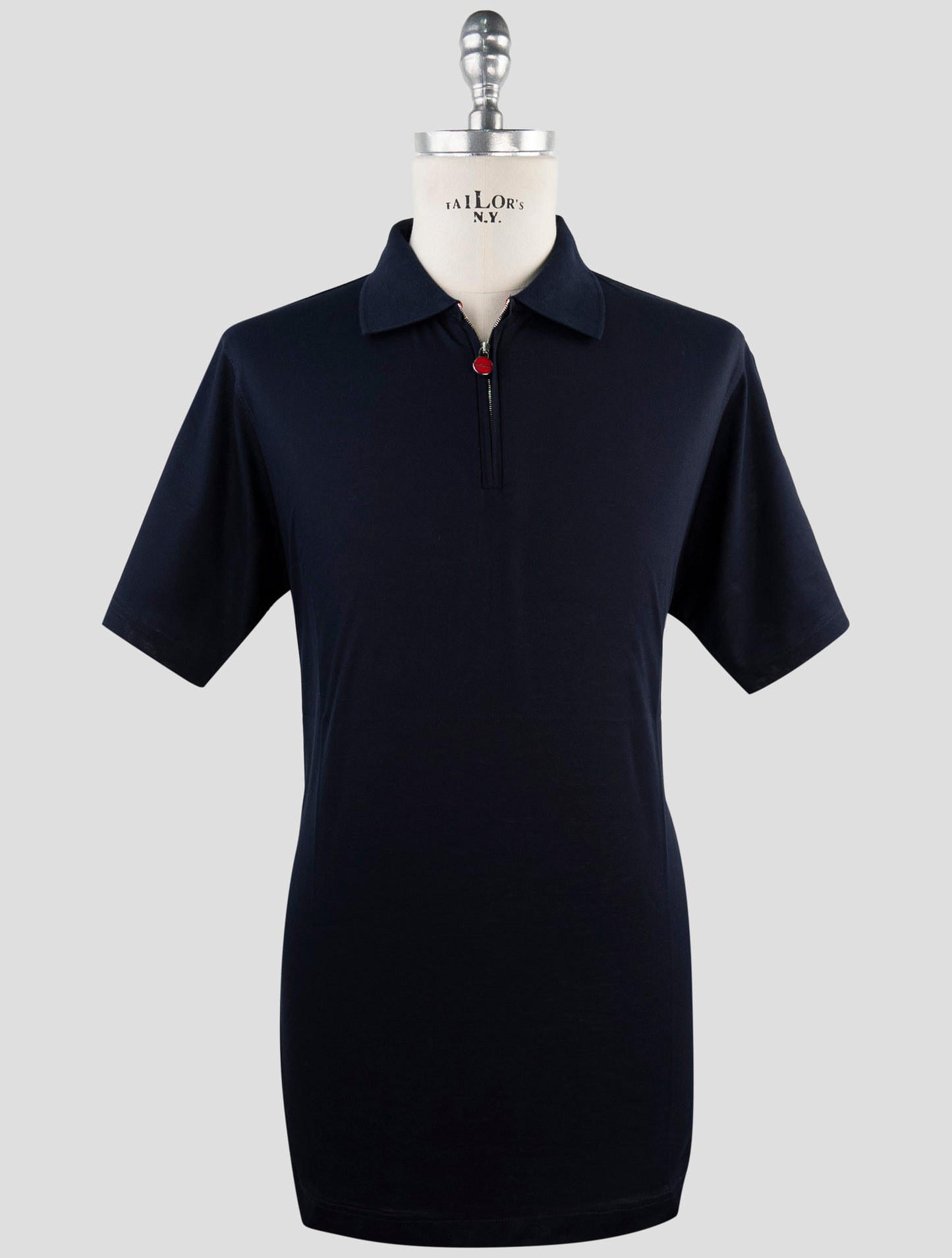 Kiton Blue Cotton Polo
