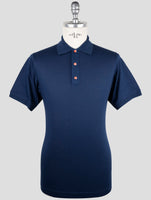 Kiton Blue Cotton Polo