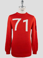 Kiton Red Cotton Sweater Crewneck