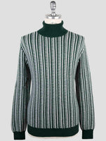 Kiton Green Gray Cashmere Sweater Turtleneck
