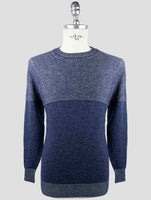 Kiton Gray Blue Cashmere Sweater Crewneck