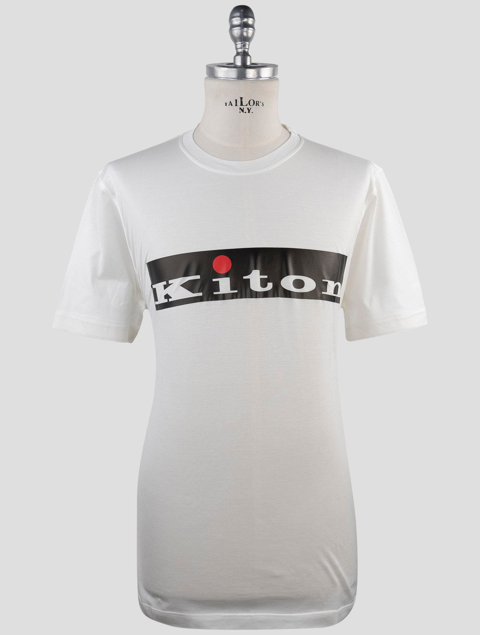 Kiton White Cotton T-Shirt
