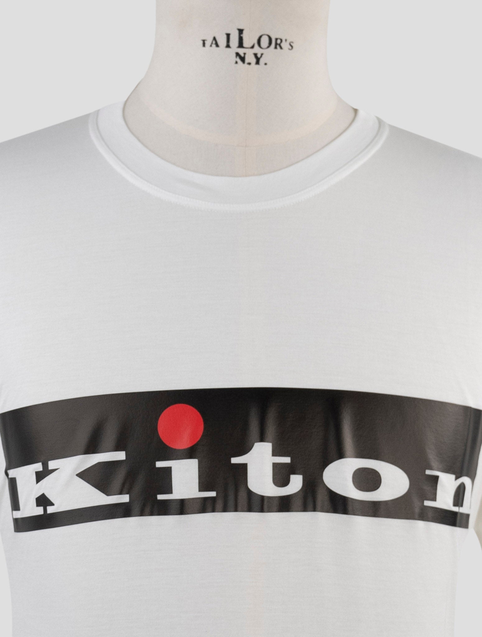 Kiton White Cotton T-Shirt