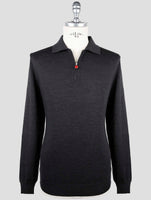 Kiton Dark Gray Wool Sweater Polo