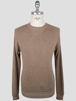 Kiton Brown Silk Cotton Sweater Crewneck