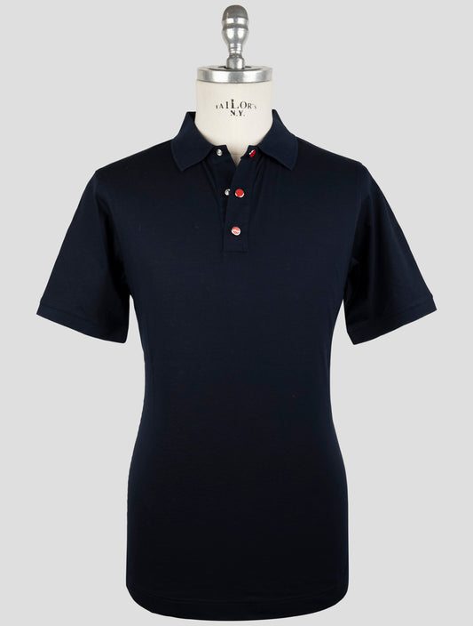 Kiton Blue Cotton Polo