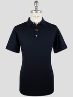 Kiton Blue Cotton Polo