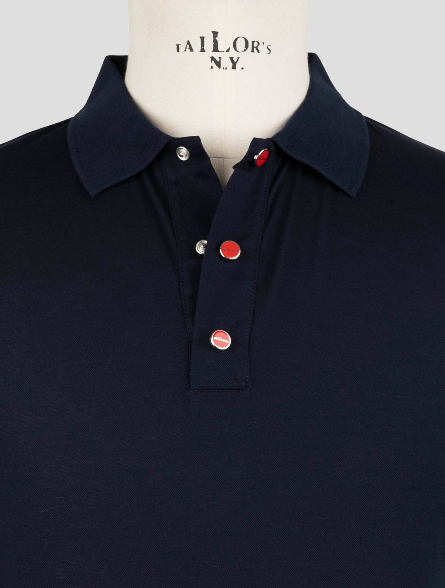 Kiton Blue Cotton Polo