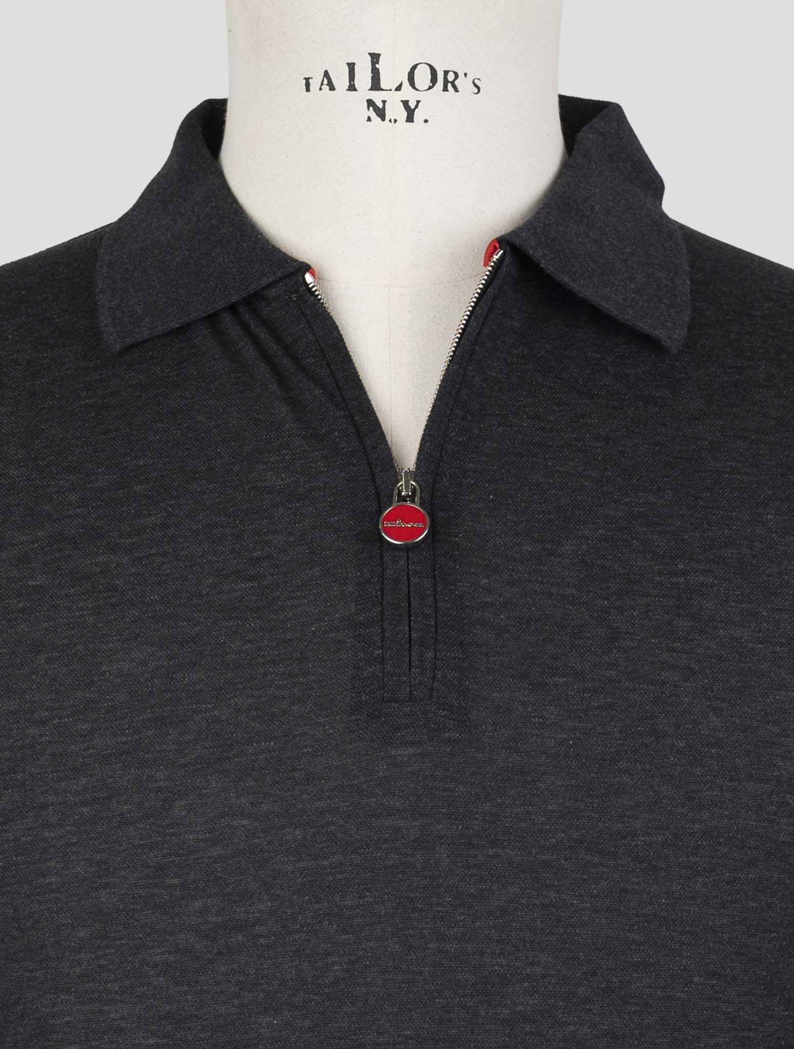 Kiton Gray Cotton Polo