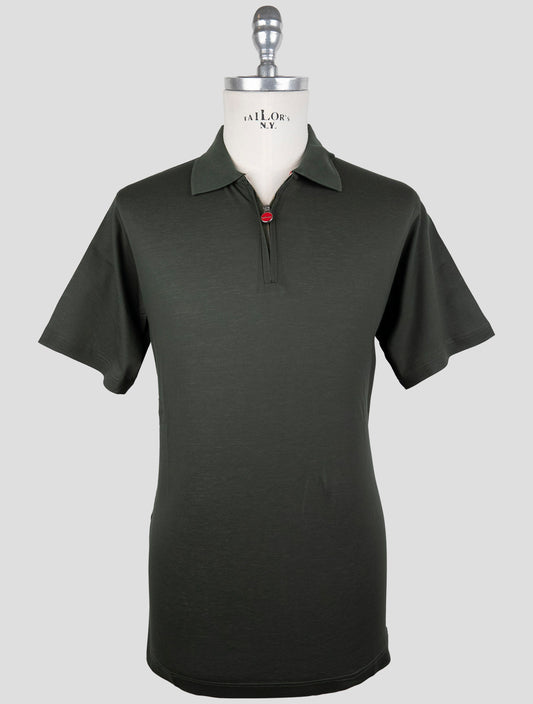 Kiton Green Cotton Polo