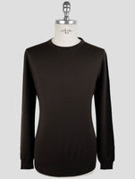 Kiton Brown Cashmere Silk Sweater Crewneck
