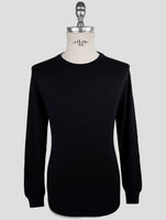 Kiton Black Wool Sweater Crewneck