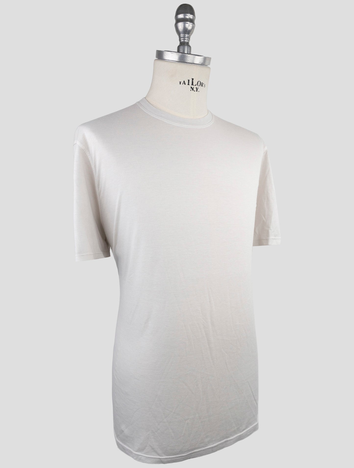 Kiton Gray Cotton Cashmere T-Shirt