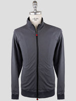 Kiton Gray Cotton Ea Sweater Full Zip