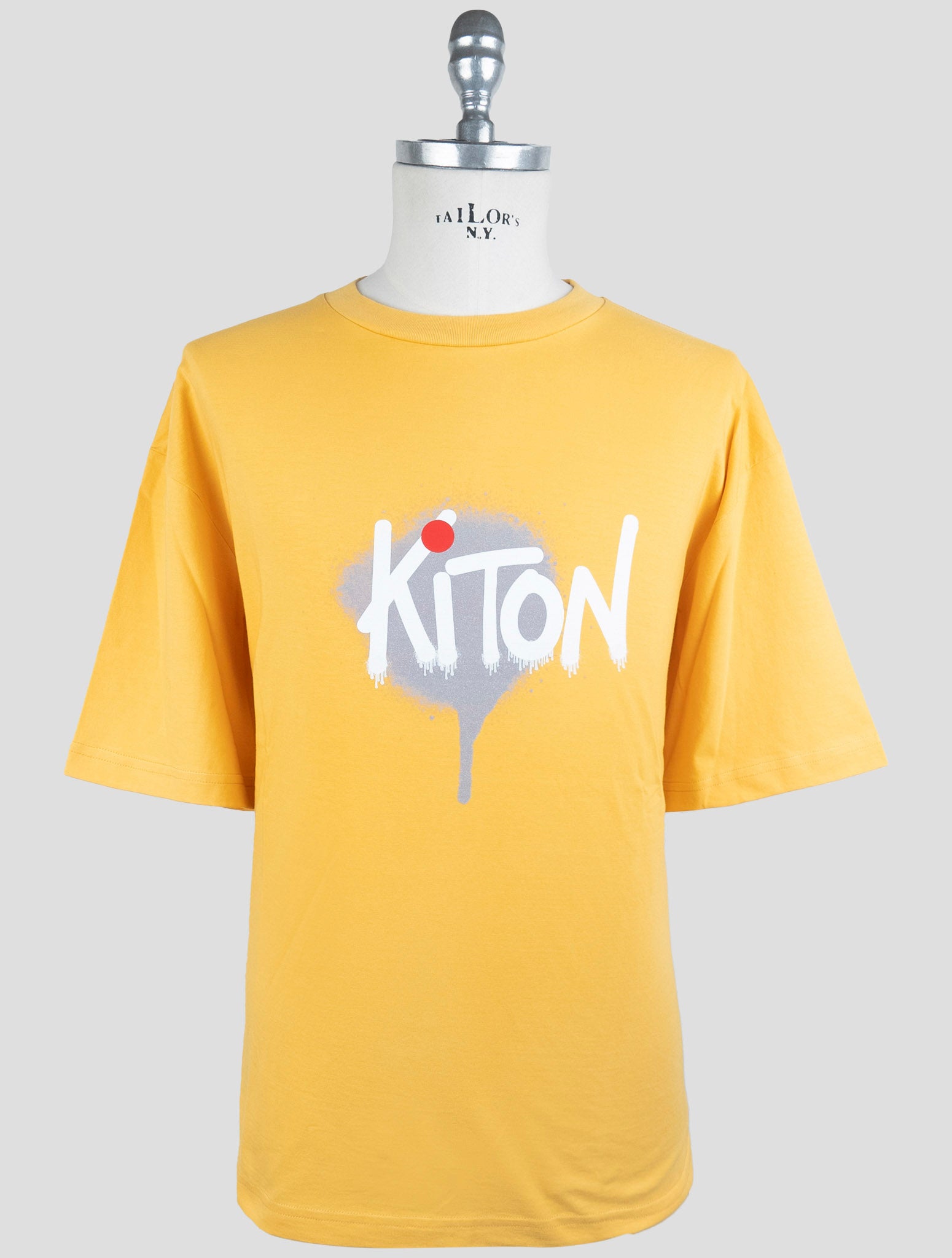 Kiton Yellow Cotton T-Shirt