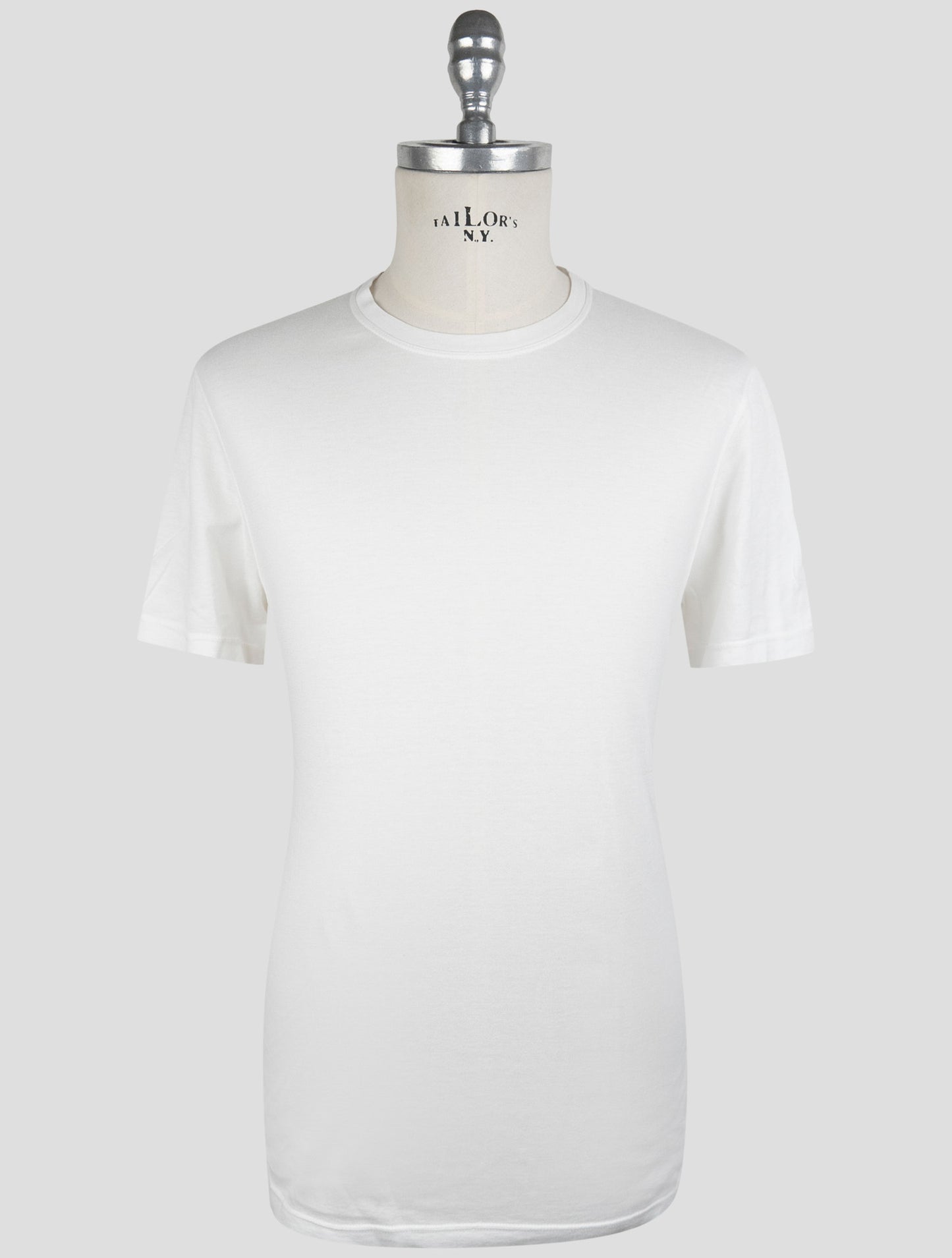 Kiton White Cotton Cashmere  T-Shirt