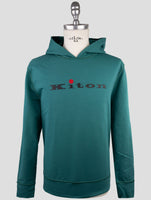 Kiton Green Cotton Ea Sweater Hoodie