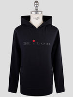 Kiton Dark Blue Cotton Ea Sweater Hoodie