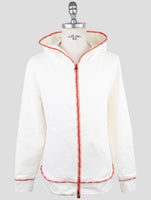 Kiton White Cotton Ea Sweater Full Zip