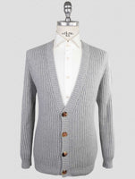 Kiton Gray Cashmere Sweater Cardigan