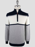 Kiton Multicolor Cashmere Sweater Half Zip