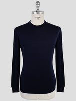 Kiton Blue Wool Sweater Crewneck