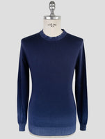 Kiton Blue Cashmere Silk Sweater Crewneck