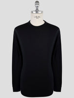 Kiton Black Wool Tsweater Crewneck