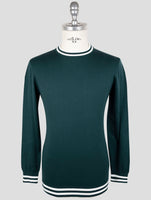 Kiton Green Cotton Sweater Crewneck