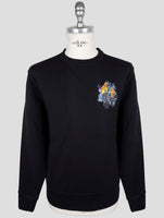Kiton Black Cotton Ea Sweater Crewneck