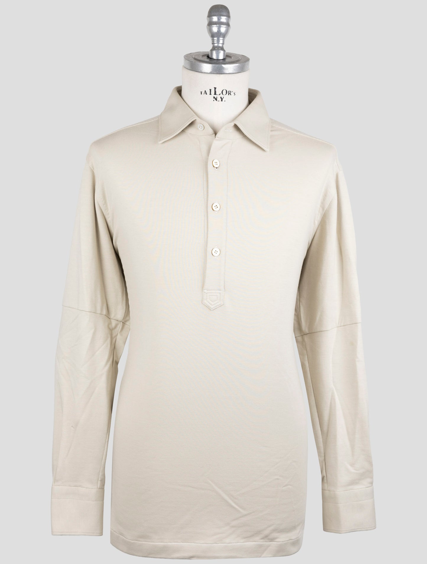 Kiton Beige Cotton Ea Sweater Polo