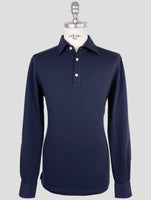 Kiton Blue Cotton Ea Sweater Polo