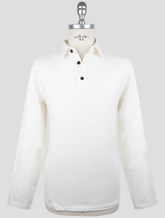 Kiton Knt White Cotton Ea Sweater Polo