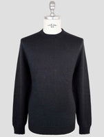 Kiton Knt Blue Linen Cotton Sweater Crewneck