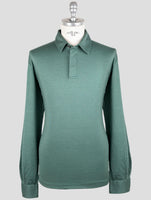 Kiton Green SilK Cotton Sweater Polo