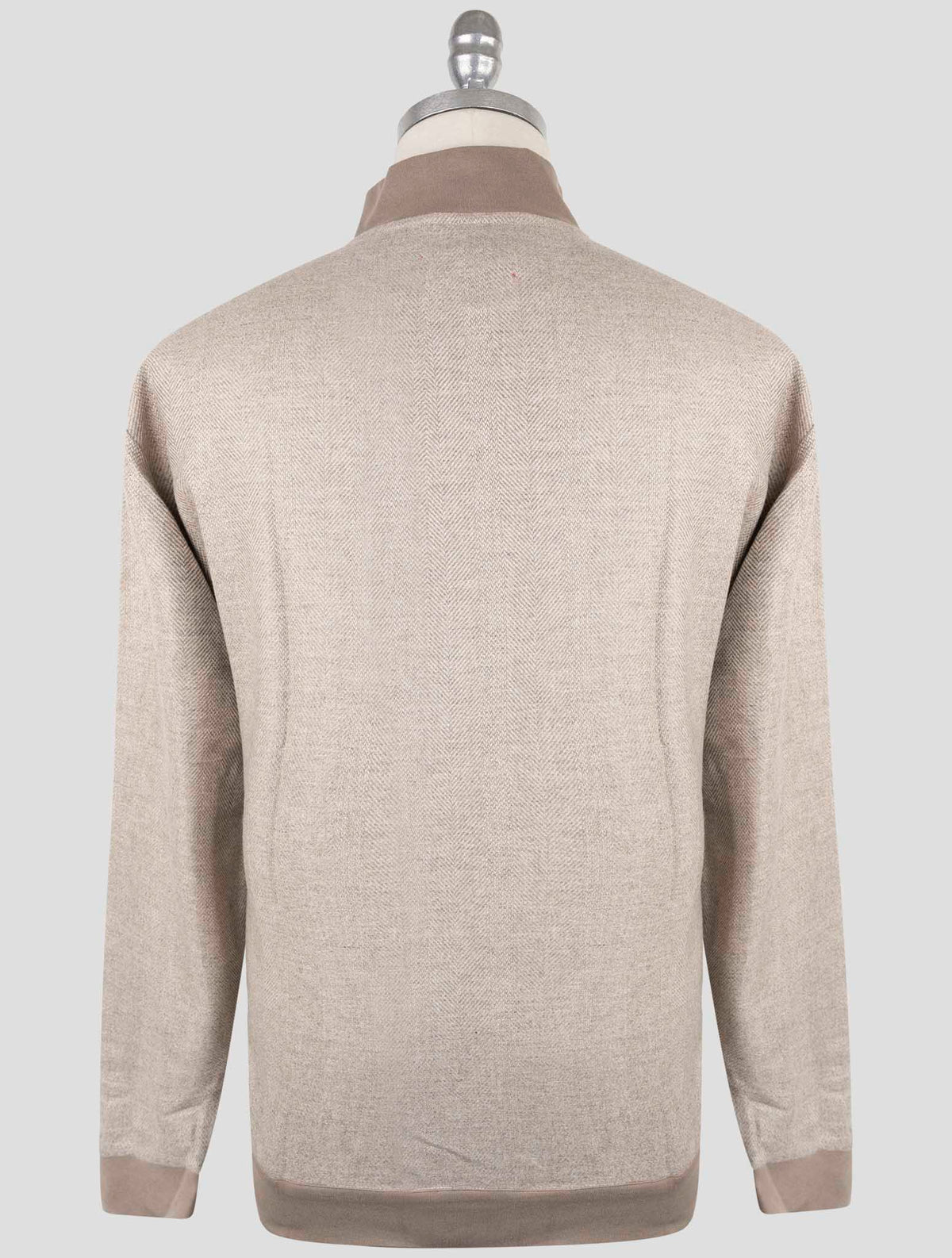 Kiton Taupe Cashmere Sweater Full Zip