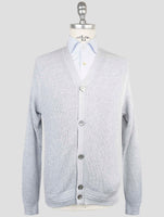 Kiton Gray Cotton Silk Sweater Cardigan