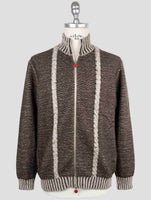 Kiton Brown Cashmere Sweater Full Zip