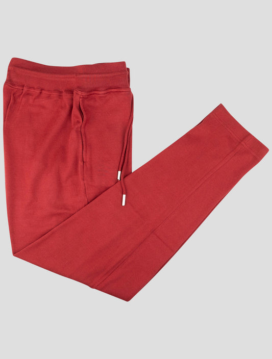 Kiton Burgundy Cotton Jogging Pant